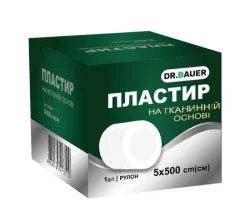 Пластир Dr. Bauer (Др. Баєр) котушка на тканинній основі 5х500 см, 1 шт.