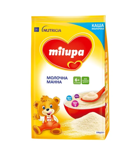 Milupa (Мілупа) каша молочна манна для дітей від 6-ти місяців, 210 г