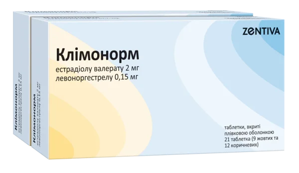 Клімонорм табл. п/о 2мг/0,15мг №21 1+1