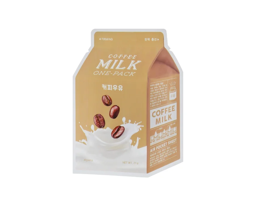 Маска для обличчя A’pieu (А Пью) Milk One-Pack тканинна з екстрактом кави, 21 г