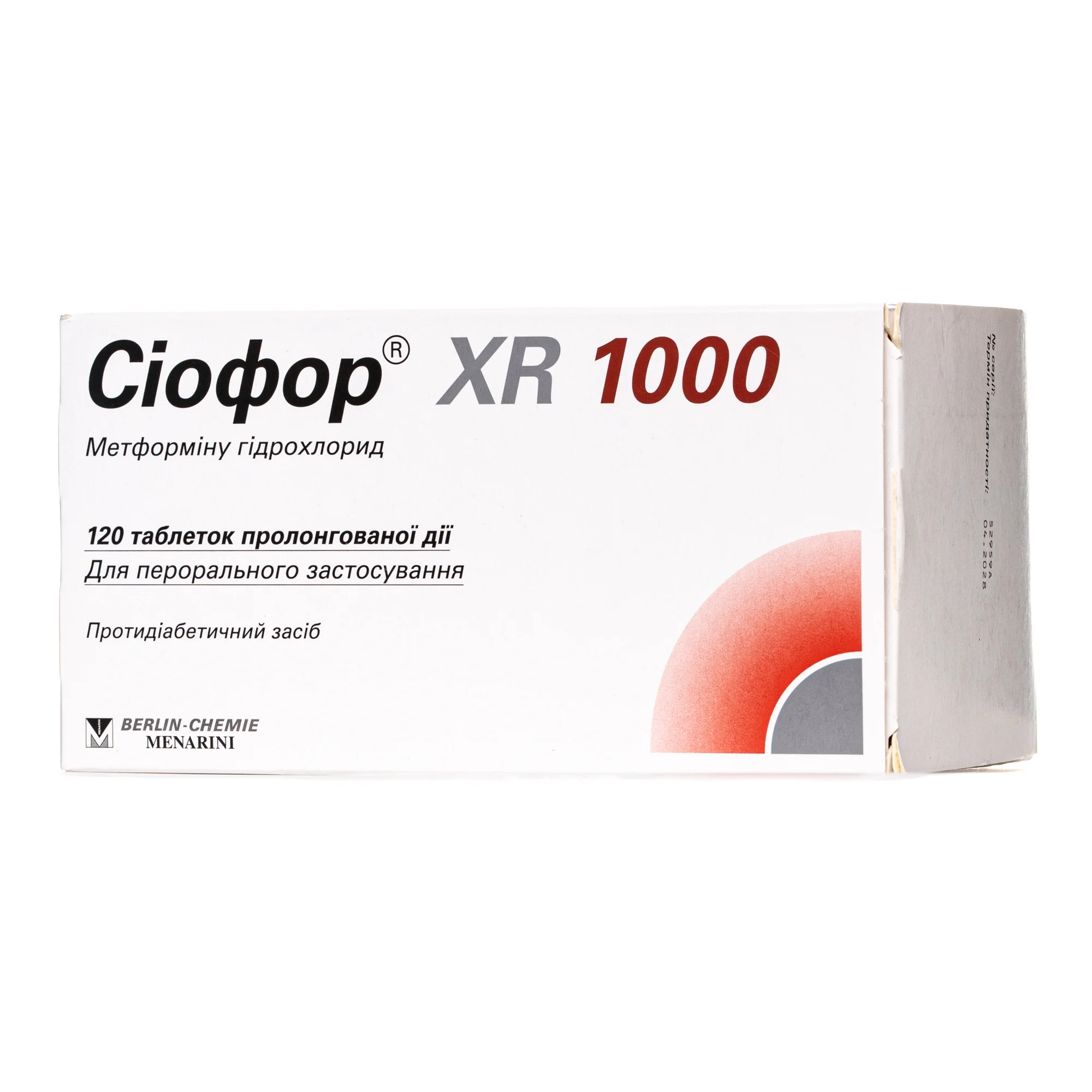 Сіофор XR таблетки по 1000 мг, 60 шт.