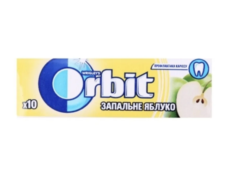 Жувальна гумка Орбіт (Orbit) зі смаком яблука, 10 шт.
