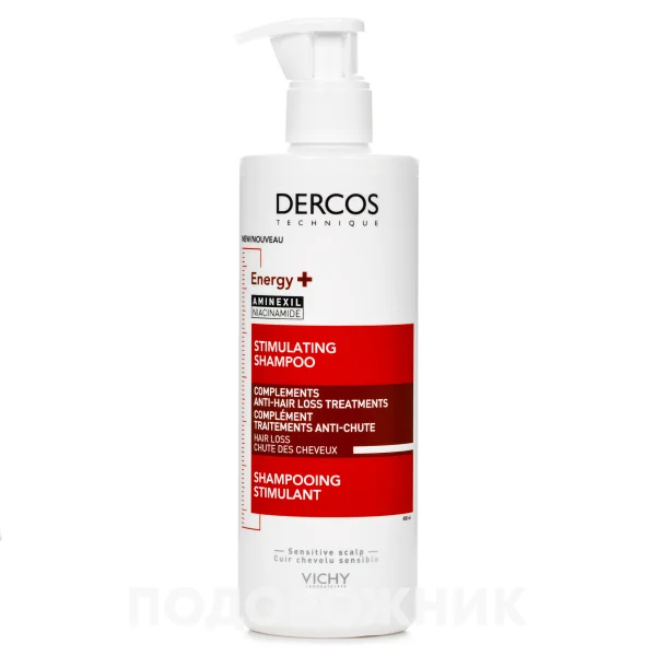 Шампунь против выпадения волос Виши Деркос (Vichy Dercos) тонизирующий с аминексилом, 400 мл
