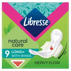 Прокладки гігієнічні жіночі Libresse Natural Care Ultra Super (Лібрес Нейчерал Кеа Ультра Супер), 9 шт.