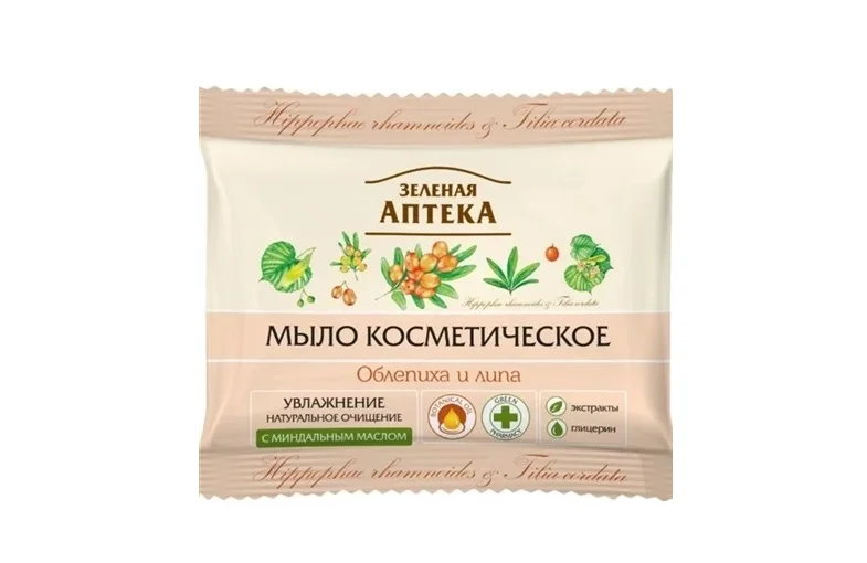 Мило косметичне Зелена Аптека Обліпиха та липа, 75 г