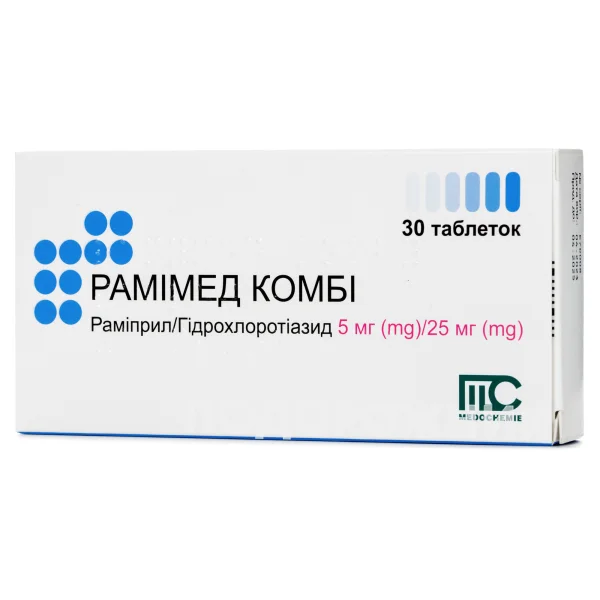 Рамімед Комбі таблетки 5 мг/25 м, 30 шт.