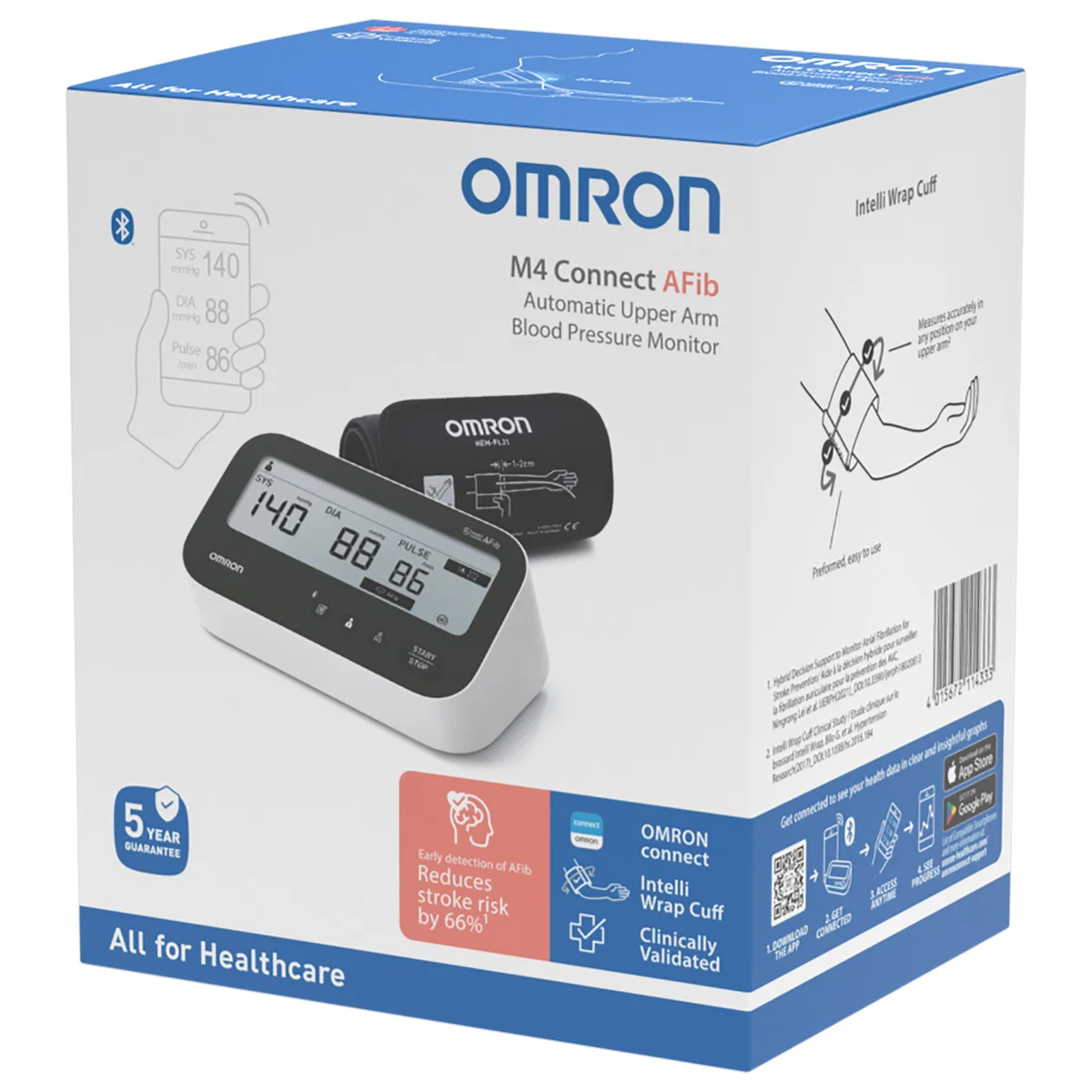 Тонометр Omron (Омрон) М4 автоматичний на плече Connect AF HEM-7196T1-FLE, 1 шт.