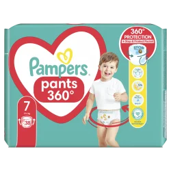 Підгузники-трусики Pampers pants Giant Plus 7 (Памерс пентс Джиант Плюс), 17+ кг, Jumbo Pack, 38 шт.