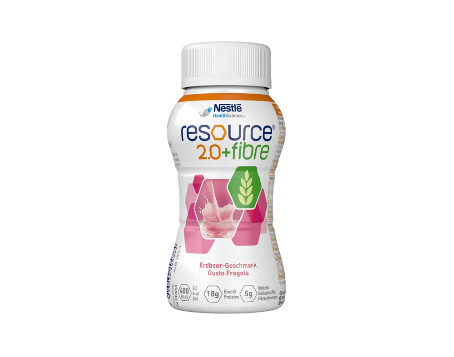 Nestle Resource 2.0 Fibre (Нестле Ресурс 2.0 Файбер) зі смаком полуниці, 200 мл, 4 шт.