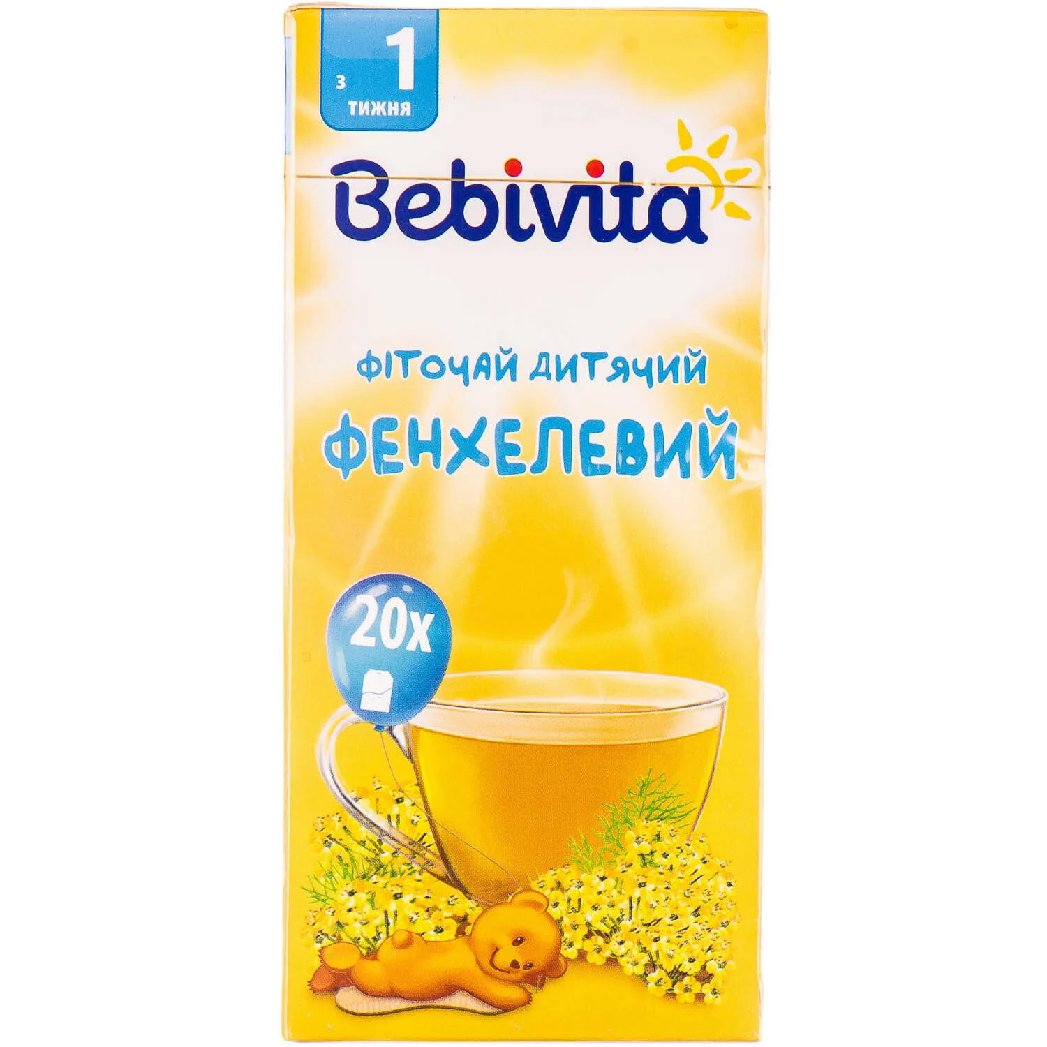 Фіточай Bebivita (БебіВіта) дитячий з фенхелем у фільтр-пакеті по 1,5 г, 20 шт.