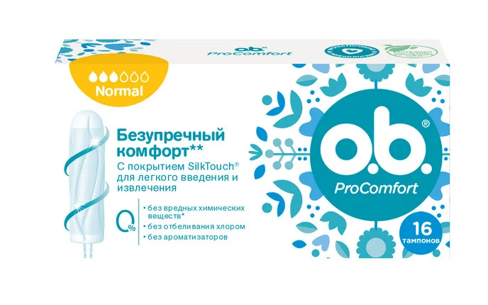 Тампони ОВ Нормал (o.b. Normal), 16 шт.