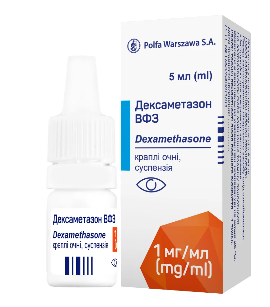 Дексаметазон ВФЗ глазная суспензия 0,1%, 5 мл: инструкция, цена, отзывы,  аналоги. Купить Дексаметазон ВФЗ глазная суспензия 0,1%, 5 мл от  Варшавський ФЗ, Польша в Украине: Киев, Харьков, Одесса | Подорожник