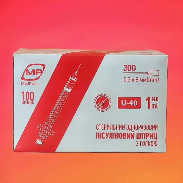 Шприц інсуліновий Мікро-Файн (Micro-Fine)  0,3 мл U-40 30G (30х8 мм), 1 шт.