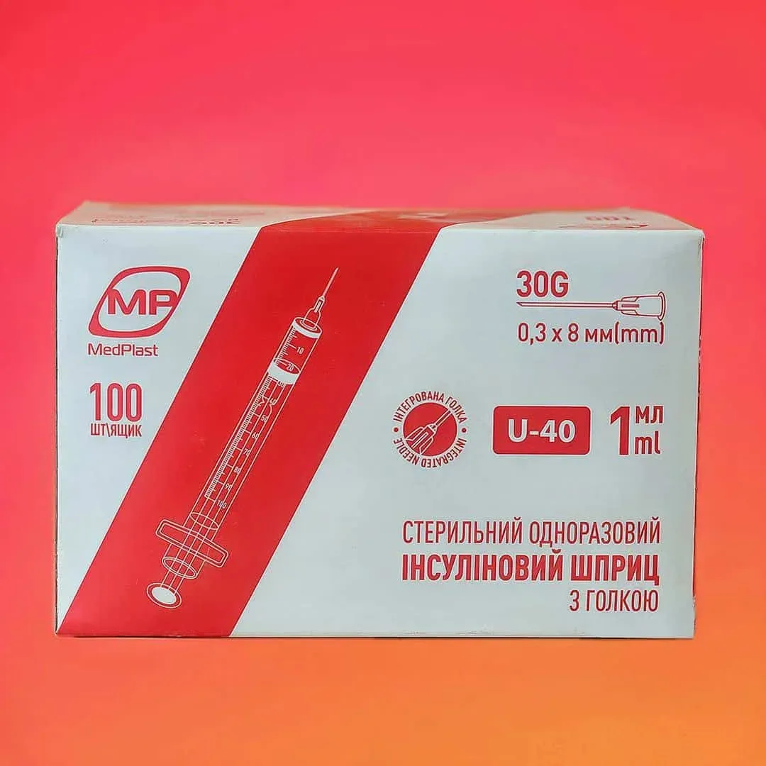 Шприц інсуліновий Micro-Fine (Мікро-Файн) 0,3 мл U-40 30G (30 х 8 мм), 1 шт.