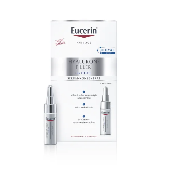 Концентрат для лица Эуцерин (Eucerin) Гиалурон-филлер в ампулах по 5 мл, 6 шт.
