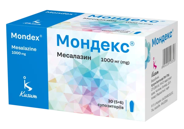 Мондекс супоз. рект. 1000мг №30