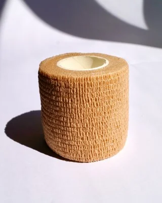 Бинт медичний когезивний фіксуючий бежевий, 7,5 см х 4,5 см, 1 шт.
