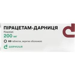 Пірацетам таблетки по 200 мг, 60 шт.