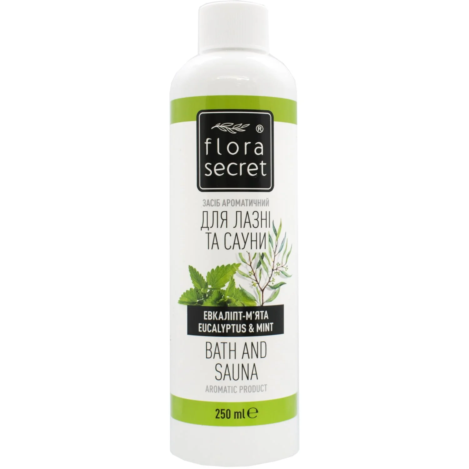 Засіб ароматичний для лазні та сауни Flora Secret (Флора Сікрет) евкаліпт-м’ята, 250 мл
