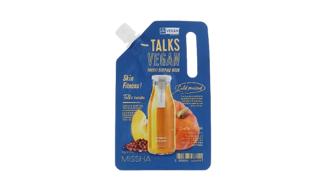 Маска для обличчя Missha (Міша) Talks Vegan Squeeze Skin Fitness нічна для гладкості шкіри, 10 мл