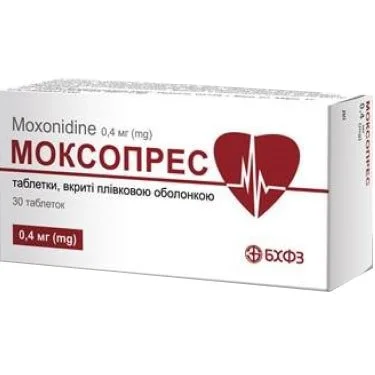 Моксопрес таблетки по 0,4 мг, 30 шт.