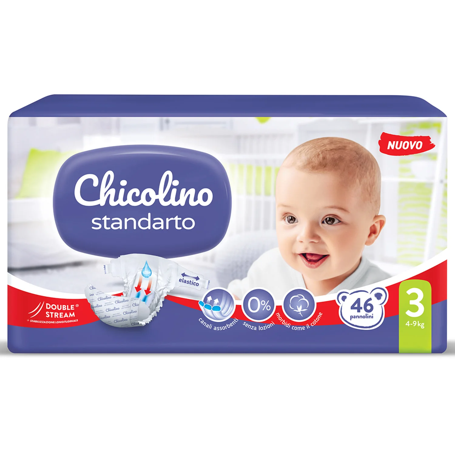 Підгузники Chicolino (Чіколіно) дитячі 3 (4-9 кг), 46 шт.