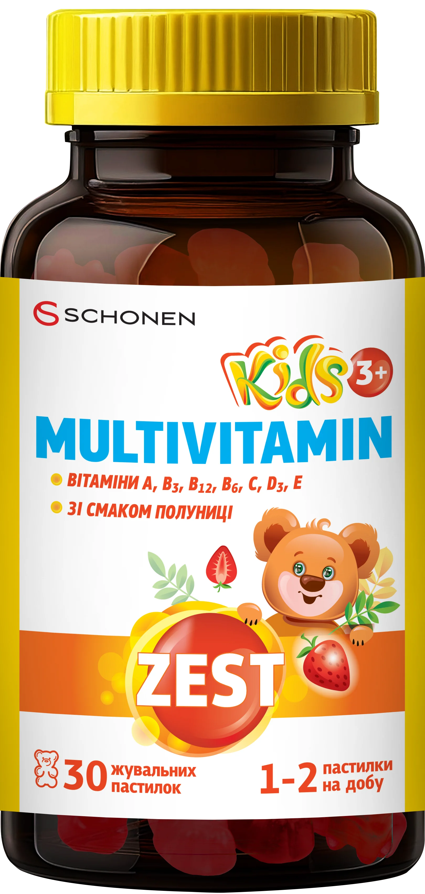 Зест (Zest) Кідс Мультивітаміни пастилки жувальні, 30 шт.