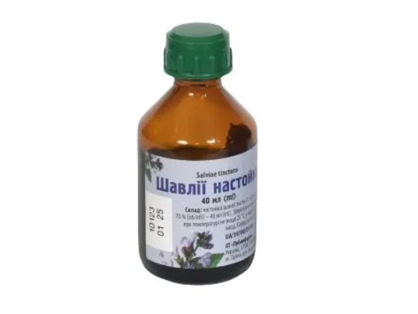 Шавлії настойка, Лубнифарм АТ (Україна, Лубни), настоянка 40 мл фл.