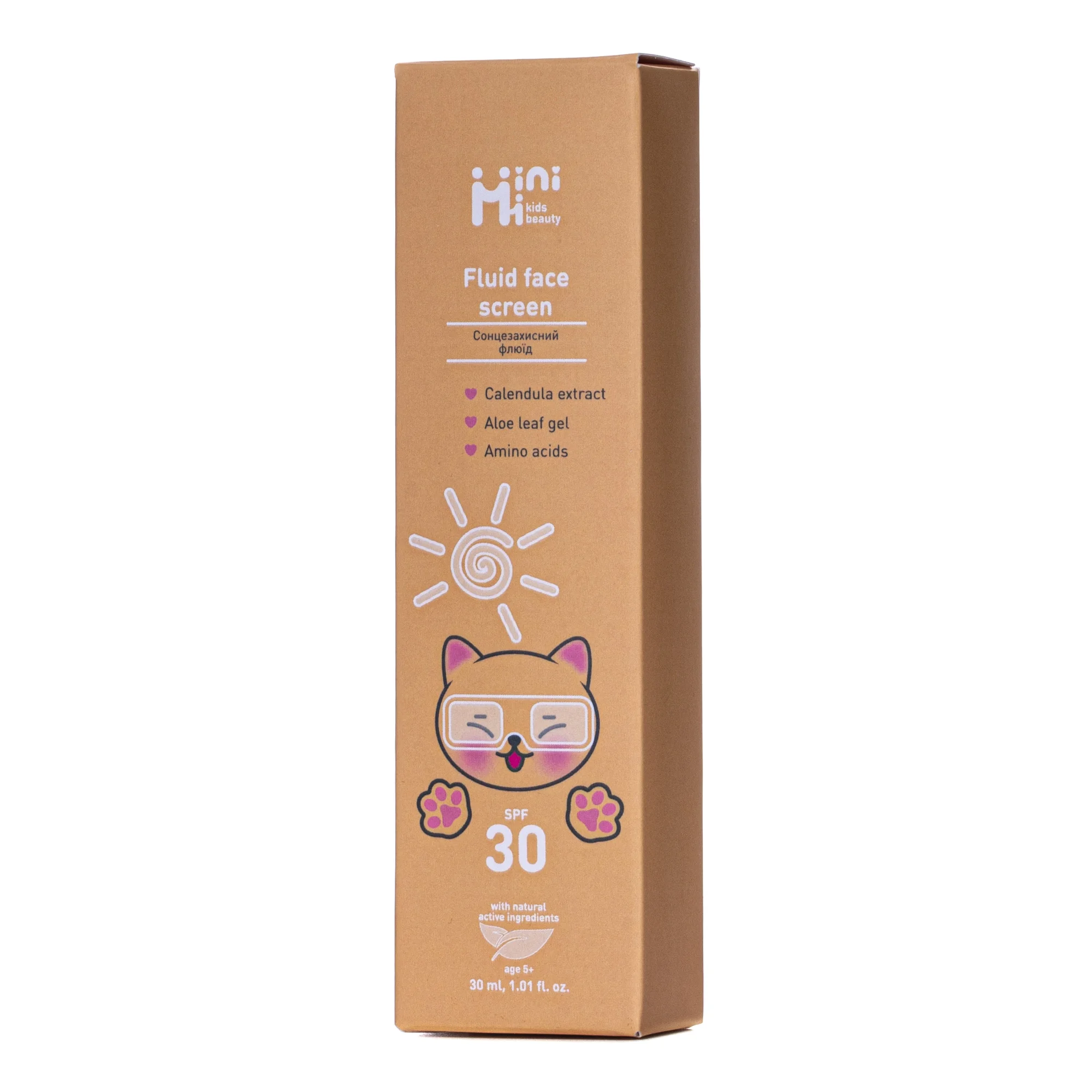 Флюїд для обличчя MiniMi (МініМі) Kids Beauty сонцезахисний SPF30, 30 мл