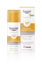 Сонцезахисний гель-крем Еуцерин (Eucerin) Пігмент Контрол для шкіри схильної до гіперпігментації, світлий відтінок СПФ 50+, 50 мл