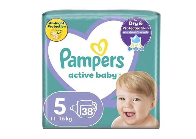Підгузники Pampers (Памперс) Active Baby 5 (11-16 кг), 38 шт.