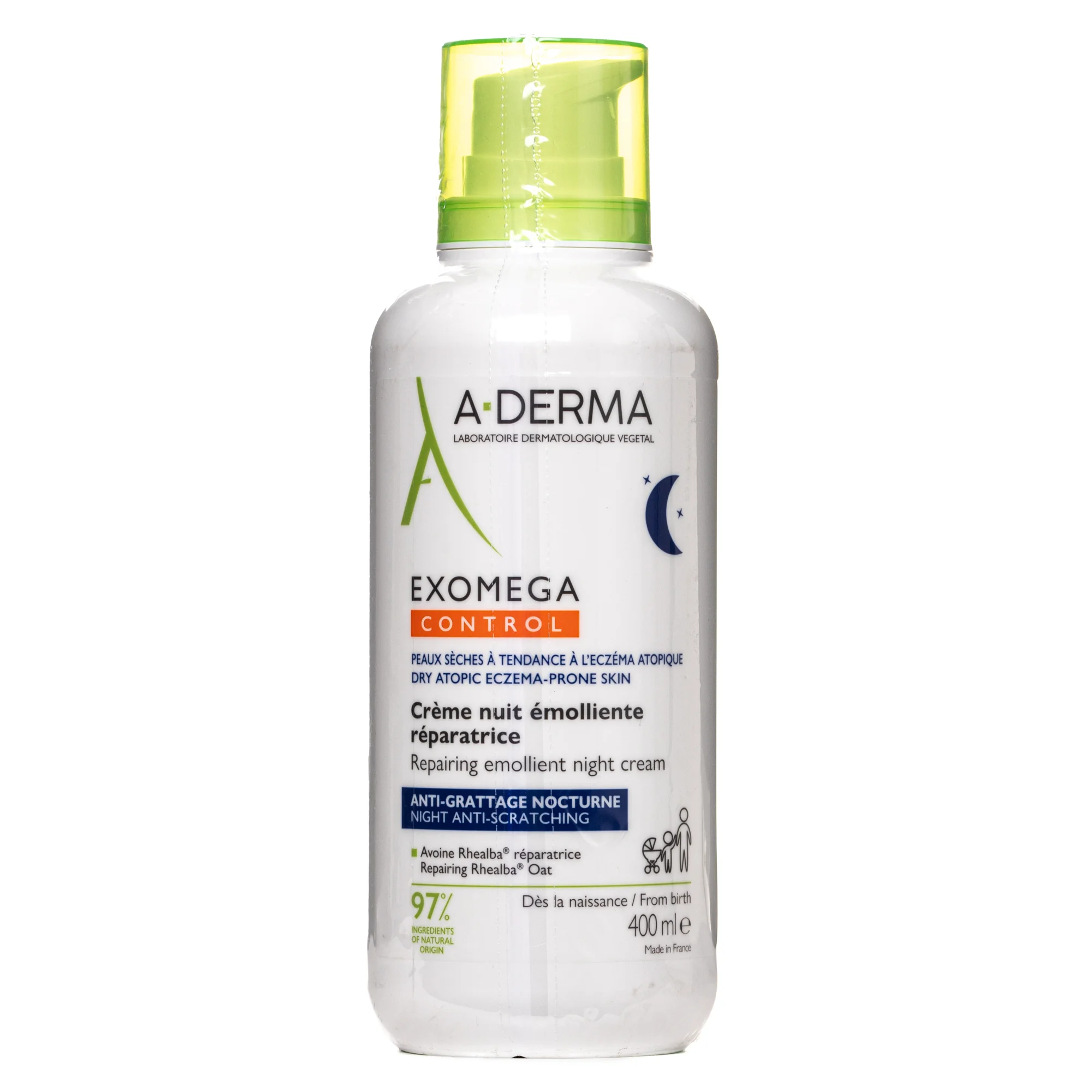 Крем-емолент A-Derma (А-Дерма) Exomega Control нічний відновлюючий, 400 мл