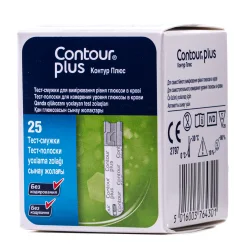 Тест-смужки Contour Plus (Контур плюс), 25 шт.