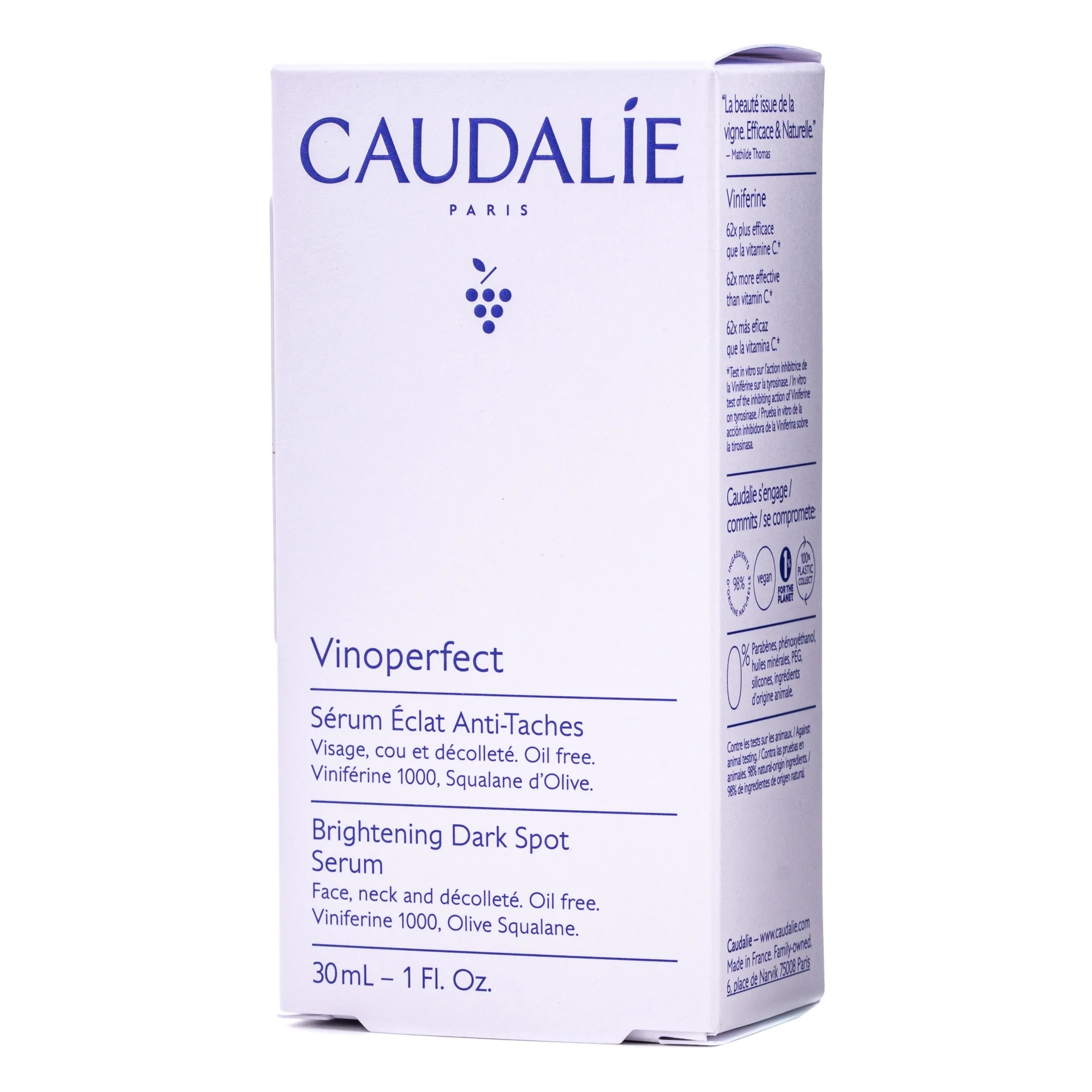 Сироватка сяюча Caudalie (Кодалі) Vinoperfect для корекції кольору обличчя, 30 мл