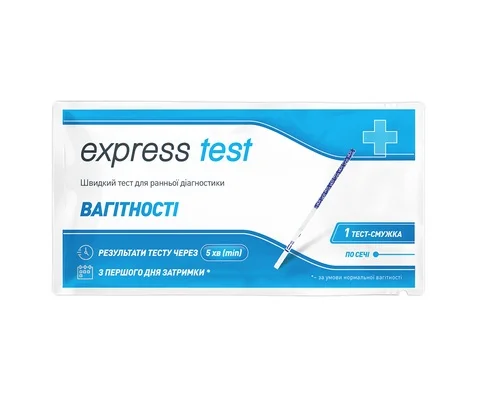 Тест-полоска для определения беременности Express Test (Экспресс тест) Эконом, 1 шт.