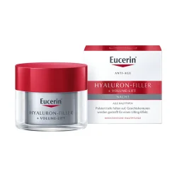 Крем для обличчя Еуцерин (Eucerin) Гіалурон-філлер+Вольюм-ліфт нічний антивіковий, 50 мл