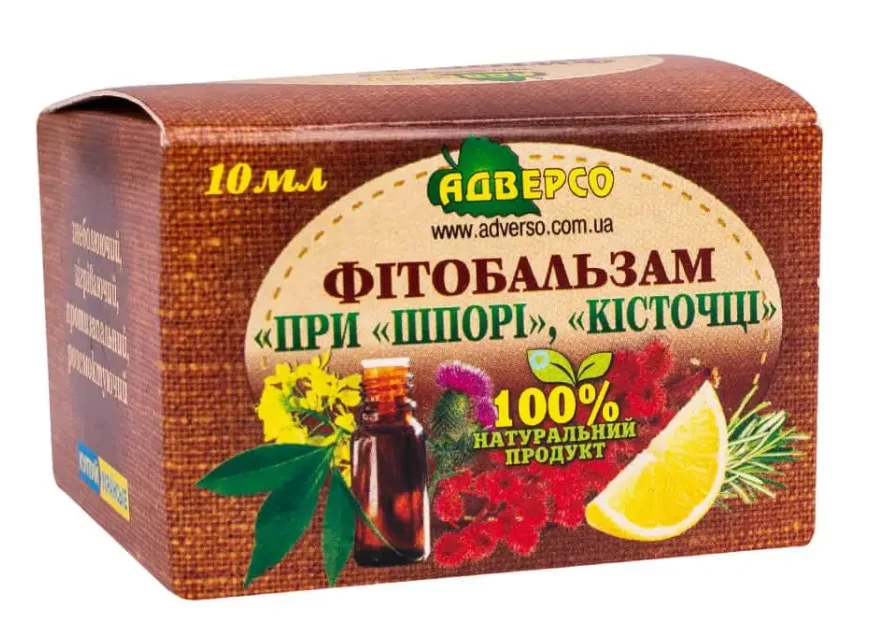 Фітобальзам Адверсо при шпорі, кісточці, 10 мл
