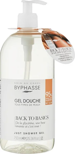 Біфас (Byphasse) гель для душу для всіх типів шкіри Бек ту безікс (Back to Basics), 750 мл