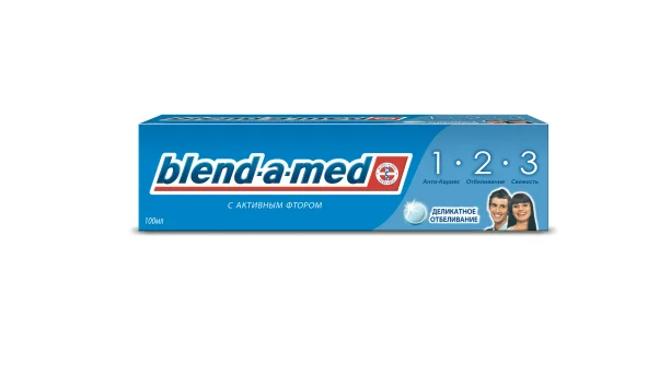 Зубна паста Blend-a-med (Бленд-а-мед) 3-Ефект делікатне відбілювання, 100 мл