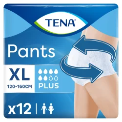 Трусики для дорослих Тена Пантс Плюс ХЛ (Tena Pants Plus XL), 12 шт.