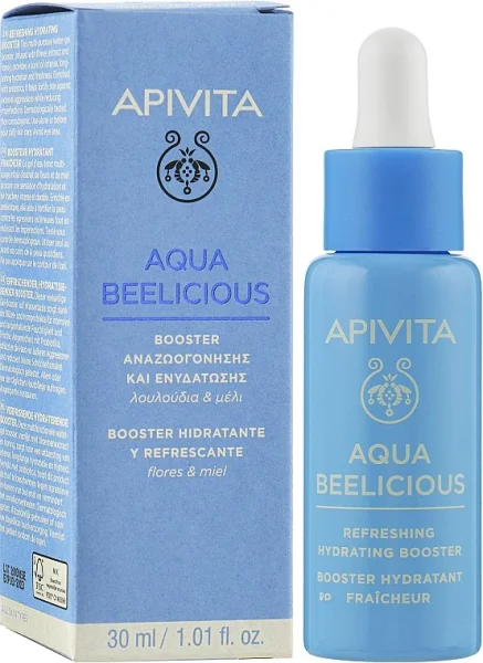 Освежающий и увлажняющий бустер Apivita Aqua Beelicious (Апивита Аква Билишес), 30 мл