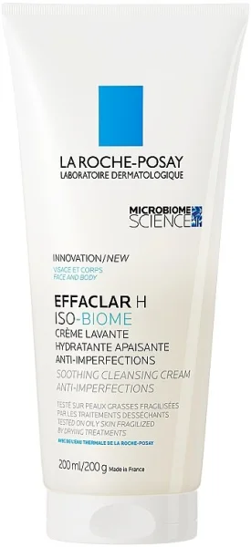 Крем-гель La Roche-Posay Effaclar H Iso-Biome (Ля Рош-Посе Ефаклар Х Изо-Биом) очищающий, успокаивающий и увлажняющий для чувствительной кожи, 200 мл