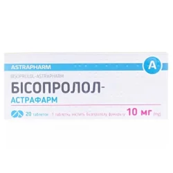 Бисопролол – Астрафарм таблетки по 10 мг, 20 шт.