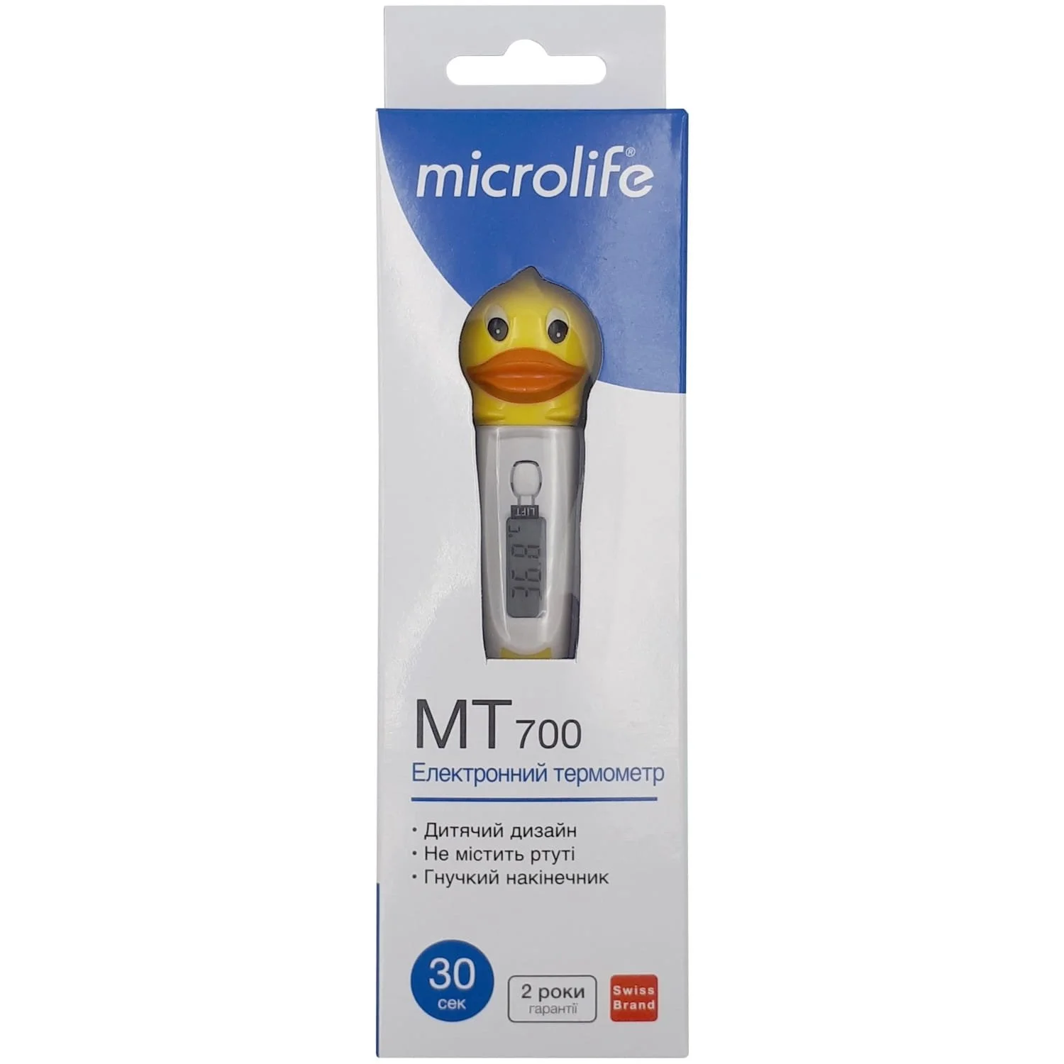 Термометр медичний електронний Microlife (Мікролайф) модель МТ 700 з гнучким наконечником, 1 шт.