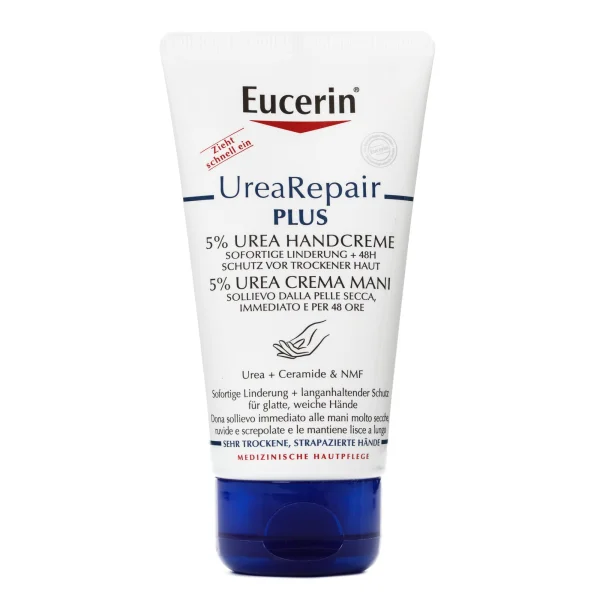 Зволожуючий крем для сухої шкіри рук Eucerin (Юцерин) 5% UreaRepair Plus, 75 мл