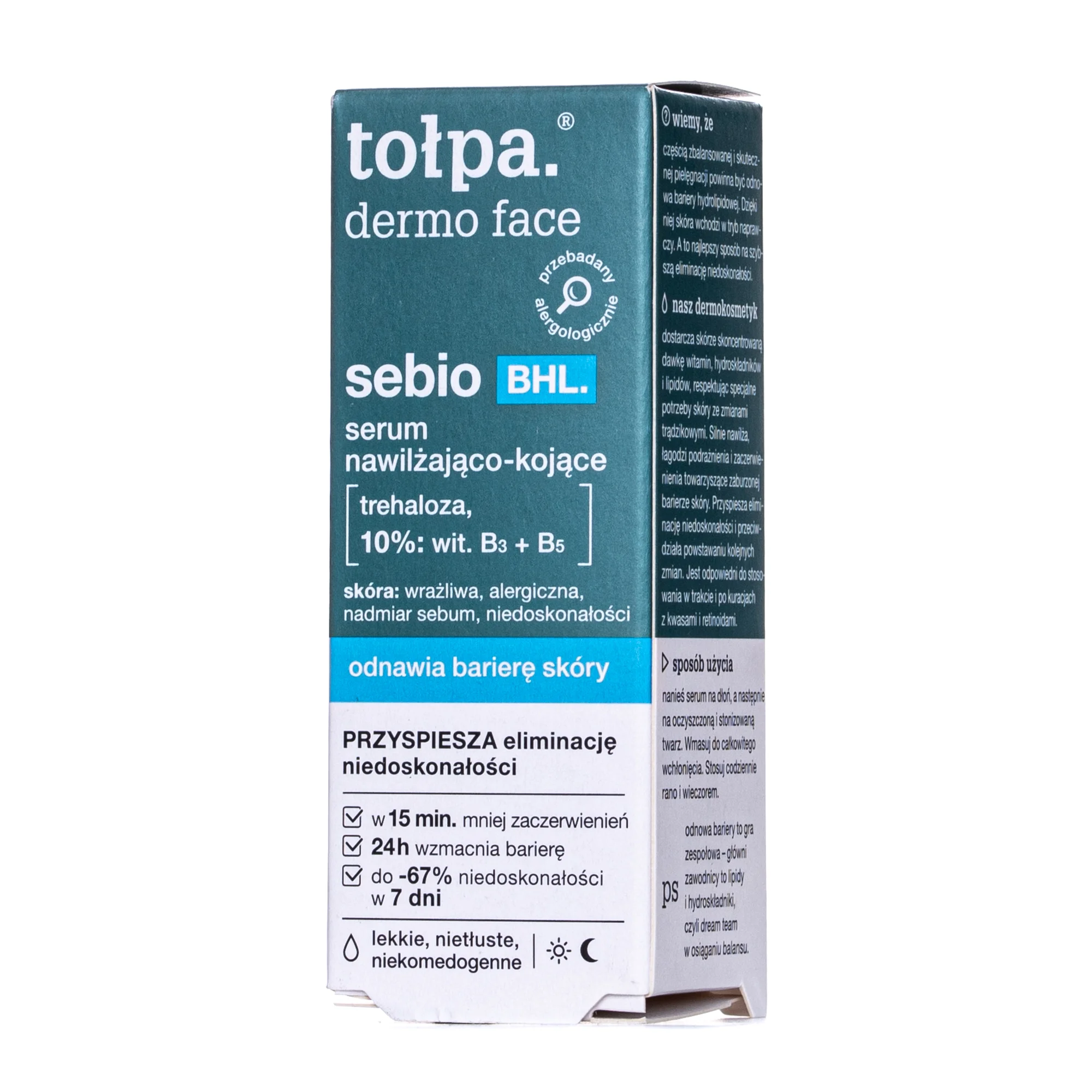 Сироватка для обличчя Tolpa (Толпа) Dermo Face Sebio BHL зволожуюча та заспокійлива, 30 мл