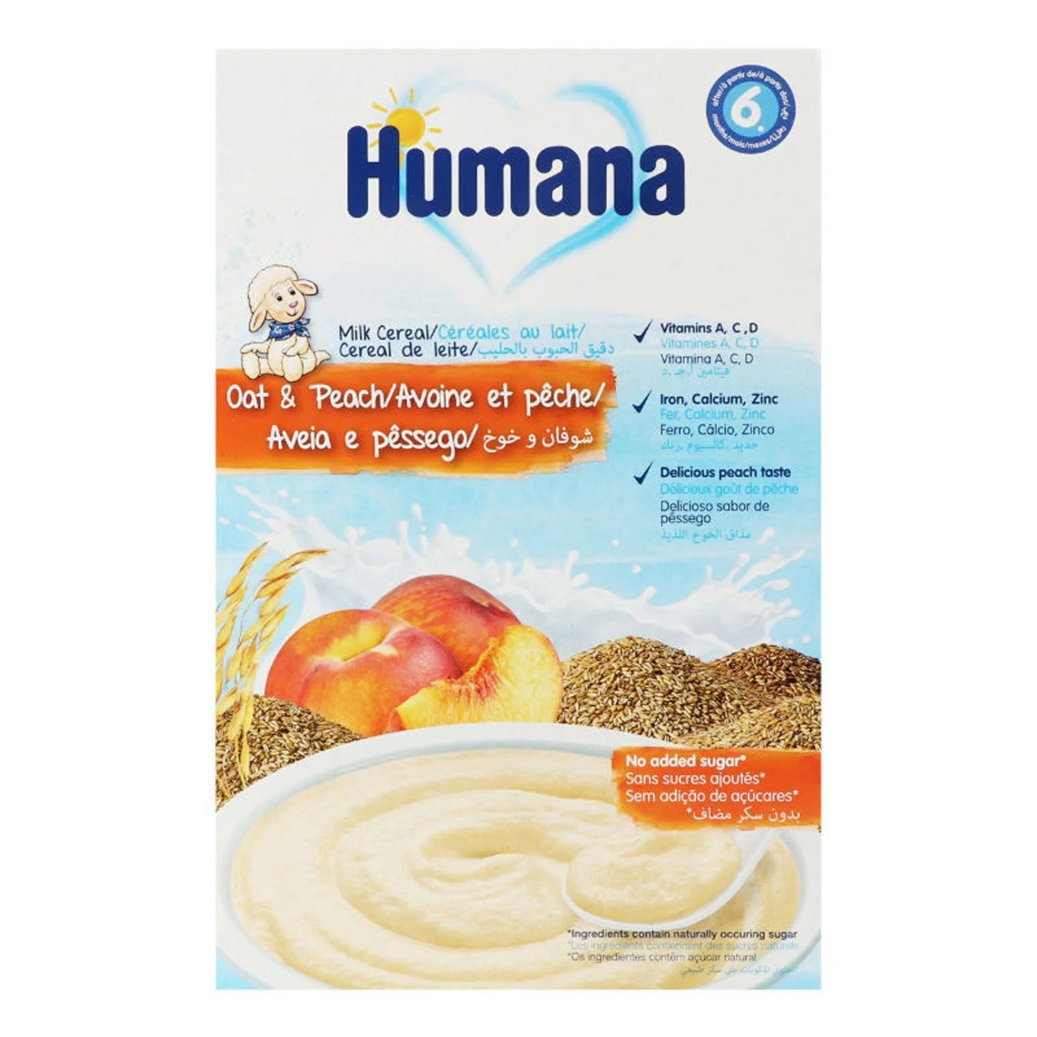 Суха молочна каша Хумана (Humana) з персиком, 250 г