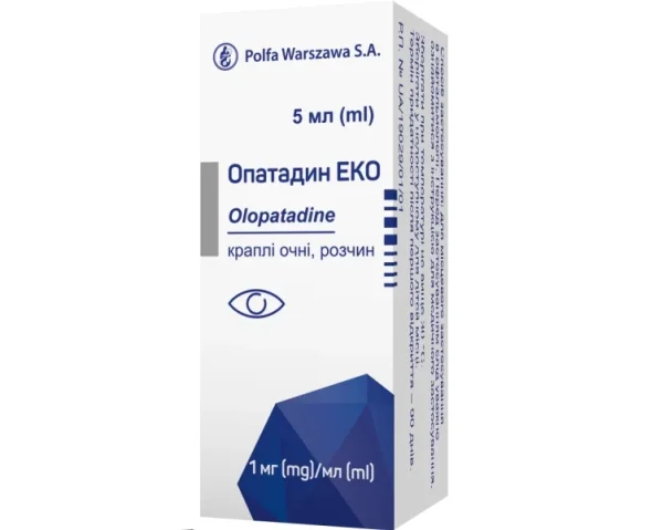 Опатадин Эко капли глазные по 1 мг/мл, 5 мл