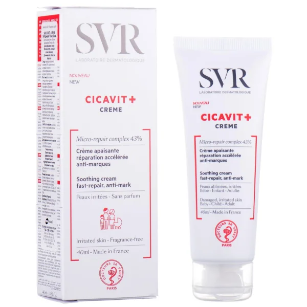 Крем СВР Цикавит+ (SVR Cicavit) успокаивающий для поврежденной и раздраженной кожи, 40 мл