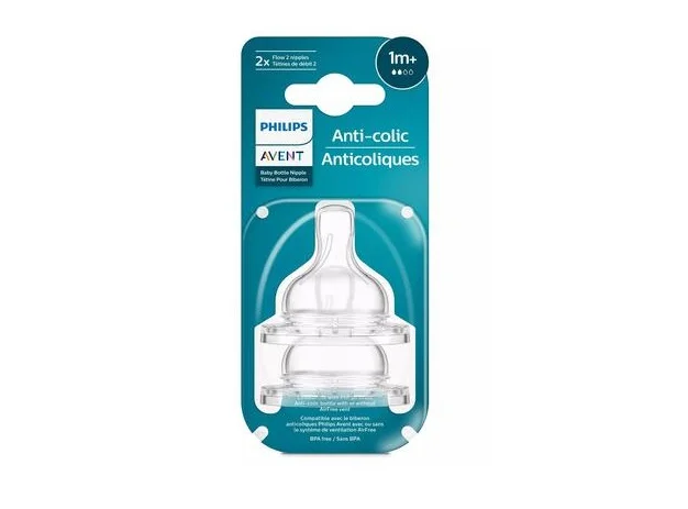 Соска силіконова Avent (Авент) Anti-Colic SCY762/02 повільний потік, 2 шт.